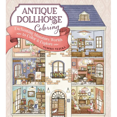 Antique Dollhouse Coloring: Enchanting Miniature Worlds to Color & Explore