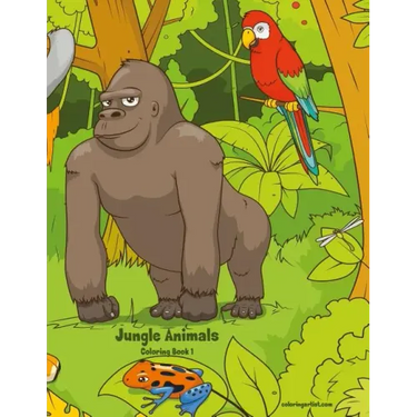 Jungle Animals Coloring Book 1