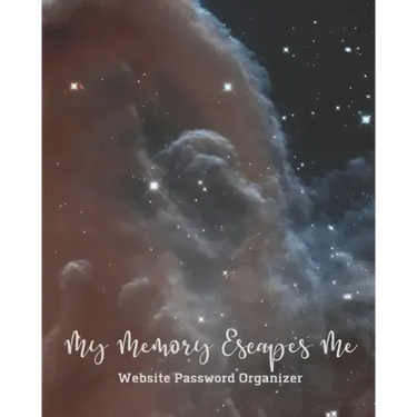 My Memory Escapes Me Website Password Recorder: Hubble Outer Space Horsehead Nebula Night Sky Cover Track Site Login Account Information