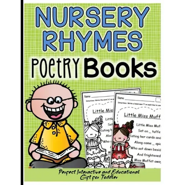 Nursery Rhymes Poetry Books: Perfect Interactive and Educational Gift for Baby, Toddler 1-3 and 2-4 Year Old Girl and Boy