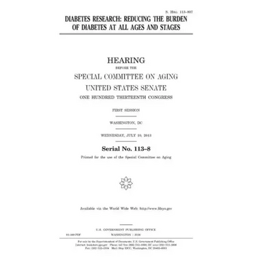 Diabetes research: reducing the burden of diabetes at all ages and stages