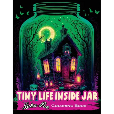 Tiny Life Inside Jar Coloring Book: An Enchanting Coloring Experience of Miniature Worlds Captured in Jars