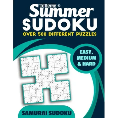 Summer Sudoku: Samurai Sudoku: Easy, Medium and Hard - Over 500 Puzzles