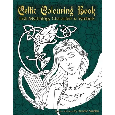 Celtic Colouring Book of Irish Mythology Characters & Symbols