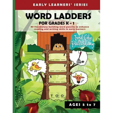 Word Ladders for Grades K - 1: 80 Vocabulary building word puzzles to enhance reading and writing skills in early learners Word ladder for Kindergart