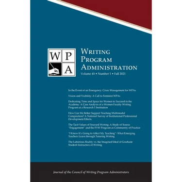 Wpa: Writing Program Administration 45.1 (Fall 2021)
