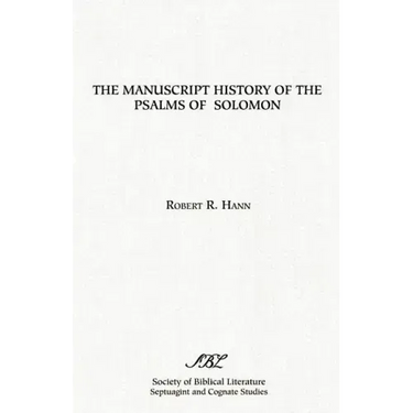The Manuscript History of the Psalms of Solomon