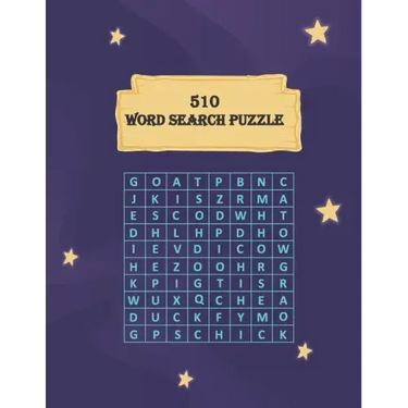 510 word search puzzle: Word Search Puzzle Activity Book with Solution for Adults, seniors and For All Puzzle Fans ( challenging brain )