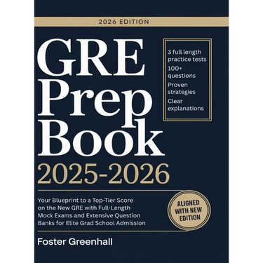 GRE Prep Book 2025-2026: Your Blueprint to a Top-Tier Score on the New GRE with Full-Length Mock Exams and Extensive Question Banks for Elite Grad Sch