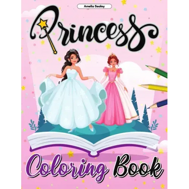 Princess Coloring Book for Kids: Enchanting Coloring Pages for Relaxation and Stress Relief