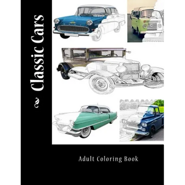 Classic Cars: Adult Coloring Book