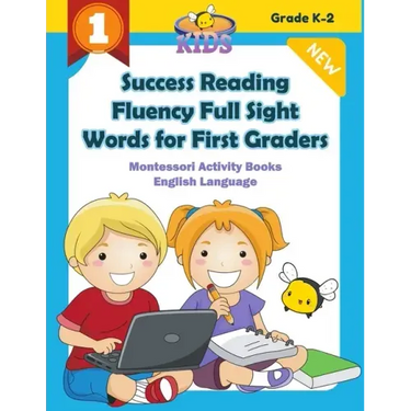 Success Reading Fluency Full Sight Words for First Graders Montessori Activity Books English Language: I can read readiness sight word readers picture