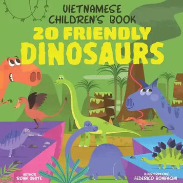 Vietnamese Children's Book: 20 Friendly Dinosaurs