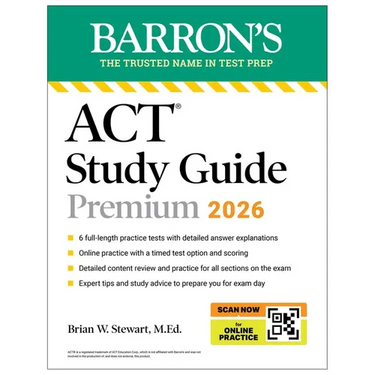 ACT Study Guide Premium, 2026: 6 Practice Tests + Comprehensive Review + Online Practice for the New Enhanced ACT