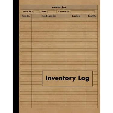 Inventory Log: Large Inventory Log Book - 120 Pages for Business and Home - Perfect Bound