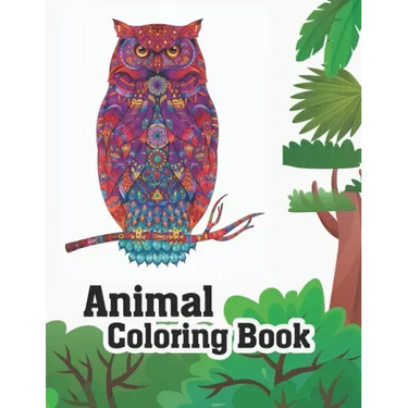 Animal Coloring Book: Stress Relieving Designs to Color. Extra-Thick High-Quality Perforated Pages .