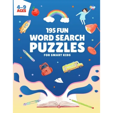 195 Fun Word Search Puzzles for Smart Kids: Challenging Word Search Game for Boys and Girls Ages 4 to 9 Years Old