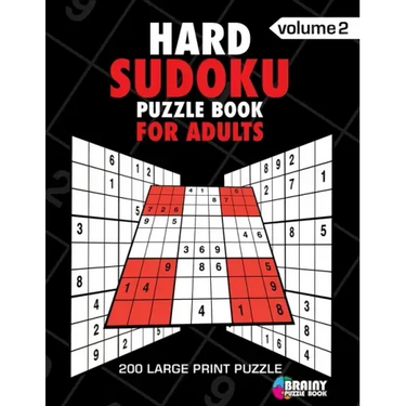 Hard Sudoku Puzzle Book For Adults: 200 Large Print Puzzles with Answer (Volume 2)