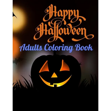 Halloween Adults Coloring Book: 50 Unique Design, Featuring Innocent Witches, Skull, Bats, Haunted House, Spooky Tree & Halloween Background