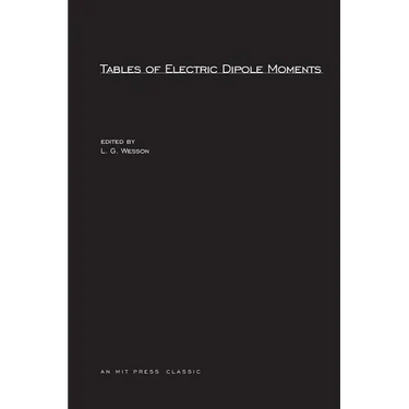 Tables of Electric Dipole Moments