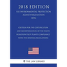 Criteria for the Certification and Recertification of the Waste Isolation Pilot Plants Compliance With the Disposal Regulations (US Environmental Prot
