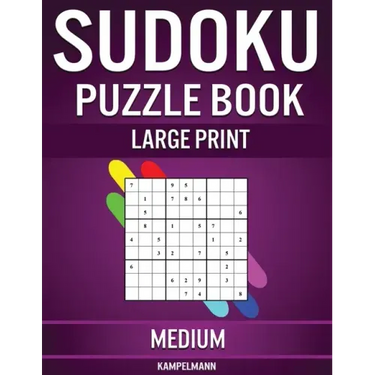 Sudoku Puzzle Book Large Print Medium: 200 Medium Sudokus for Intermediate Players with Solutions - Large Print