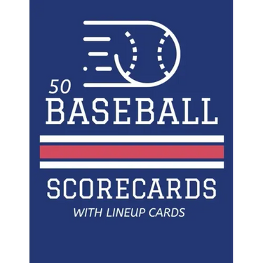 50 Baseball Scorecards With Lineup Cards: 50 Scoring Sheets For Baseball and Softball Games (8.5x11)
