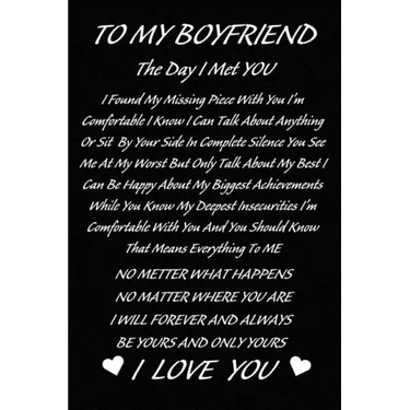 To My Boyfriend The Day I Met You I Found My Missing Piece: The Best Cute Valentines Day Gifts for Boyfriend, Couples Gifts for Boyfriend From Girlfri