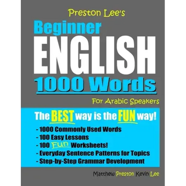 Preston Lee's Beginner English 1000 Words For Arabic Speakers
