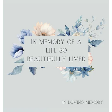 Celebration of life, funeral book, Condolence book to sign (Hardback cover)