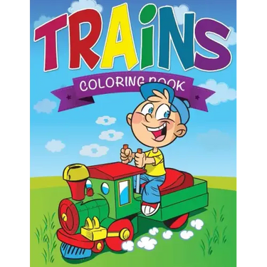 Trains Coloring Book