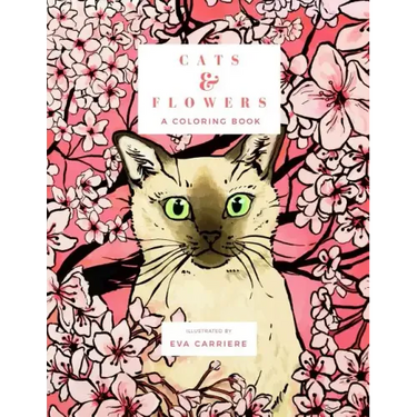 Cats & Flowers: A Coloring Book