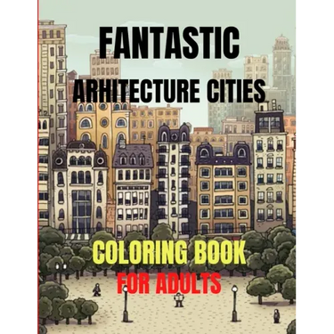 Fantastic Arhitecture Cities Coloring Book: Urban Designs Relaxation and Stress Relief For Adults, Amazing and Fun Buildings Structure