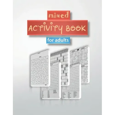 mixed activity book for adults: word search, sudoku hard, Number searches, scramble, and mazes 8,5"x11" 110 pages
