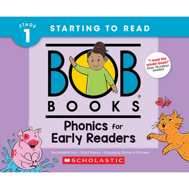 Bob Books - Phonics for Early Readers Hardcover Bind-Up Phonics, Ages 4 and Up, Kindergarten (Stage 1: Starting to Read)