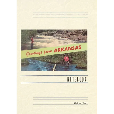 Vintage Lined Notebook Greetings from Arkansas