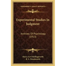 Experimental Studies in Judgment: Archives of Psychology (1913)