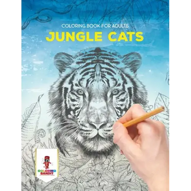 Jungle Cats: Coloring Book for Adults