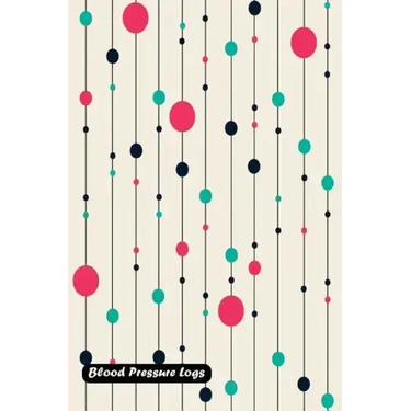 Blood Pressure Log: geometric pattern background from lines and circle cover