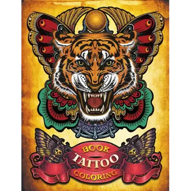 Tattoo Coloring Book: Hand-drawn set of old school Tattoos Coloring Book (Relaxing, Inspiration)
