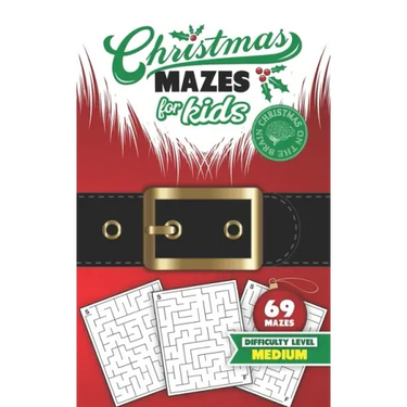 Christmas Mazes for Kids 69 Mazes Difficulty Level Medium: Fun Maze Puzzle Activity Game Books for Children - Holiday Stocking Stuffer Gift Idea - San