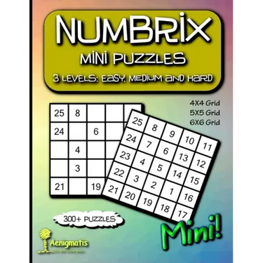 Numbrix Mini Puzzles: 3 Levels: Easy, Medium and Hard