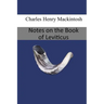 Notes on the Book of Leviticus
