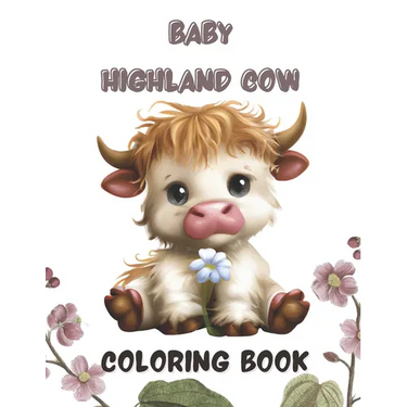 baby highland cow coloring book: adorable scottish highland coloring book with 110 page for kids