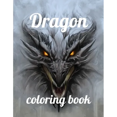 Dragon coloring book: A Coloring Book of 35 Unique Stress Relief dragon Coloring Book Designs Paperback
