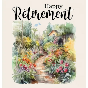 Happy Retirement Guest Book with lined pages (hardback)
