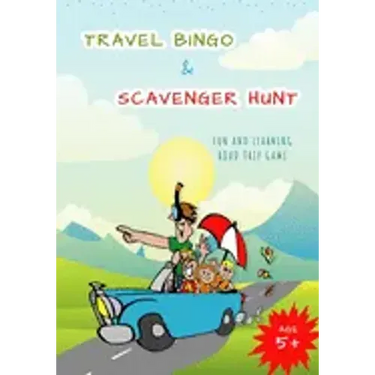 Travel Bingo and Scavenger Hunt: Road trip game