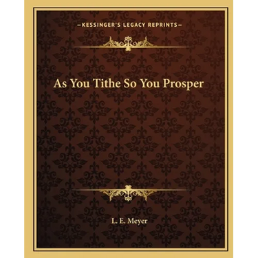 As You Tithe So You Prosper