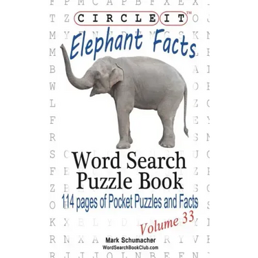 Circle It, Elephant Facts, Word Search, Puzzle Book