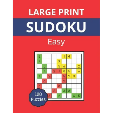 Large Print sudoku - Easy: Sudoku book for adults, 120 9x9 easy puzzles